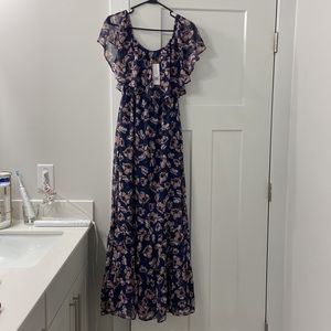 Donna Morgan Floral Off-the-Shoulder Dress